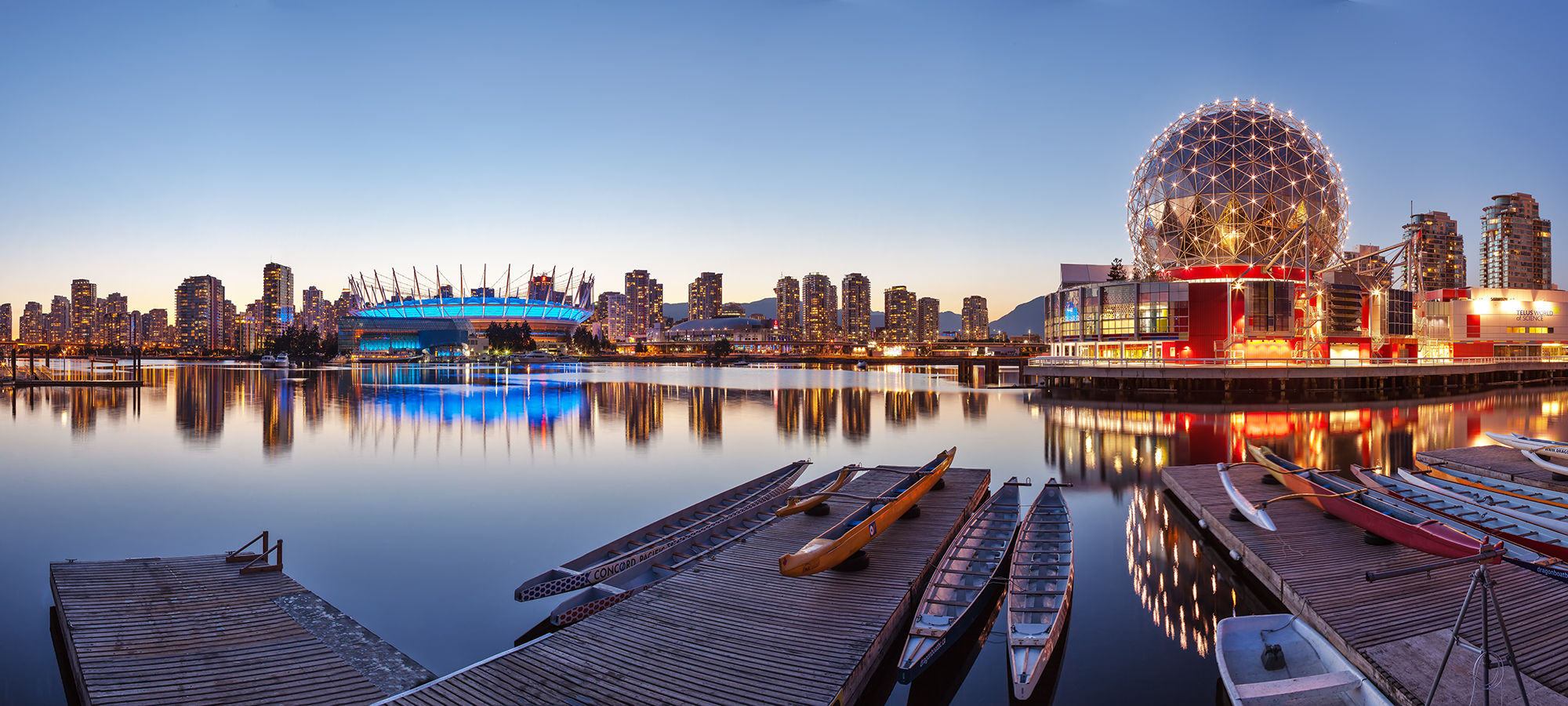 High-Resolution-Panoramic-Image-Vancouver-False-Creek-Science-World-BC-Place-Westcoast-BC-Canada